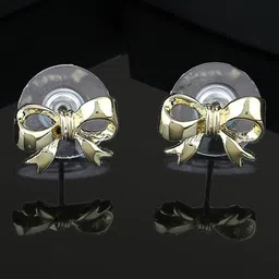 Estele Gold-Plated Geometric Studs Earrings-5