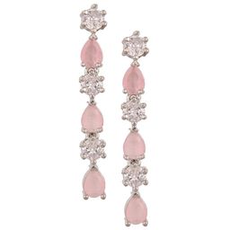 RATNAVALI JEWELS Silver-Plated Teardrop Shaped Studs Earrings-image-70