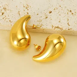 VAGHBHATT Gold Plated Paisley Shaped Studs-21