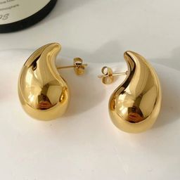 VAGHBHATT Teardrop Shaped Gold-Plated Studs Earrings-85