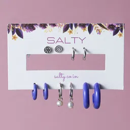 SALTY Set Of 5 Contemporary Hoop Earrings-45