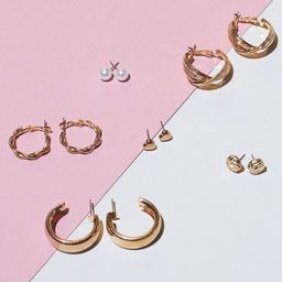 SALTY Set Of 6 Studs Earrings-3