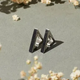 SALTY Men Triangular Shape Hoop Earrings-40
