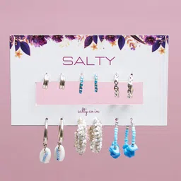 SALTY Set Of 6 Contemporary Hoop Earrings-62