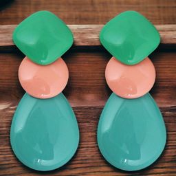 LUCKY JEWELLERY Gold Plated Contemporary Drop Earrings-image-99