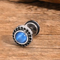 Peora Silver-Plated Artificial Stones StuddedCircular Shaped Stud-image-81