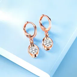 Peora Rose Gold Plated Contemporary Studs Earrings-13
