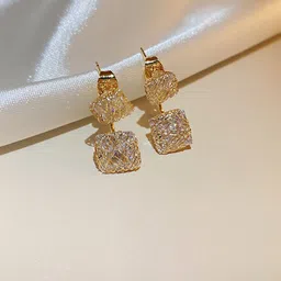 Shining Diva Fashion Gold-Plated Contemporary Studs Earrings-58