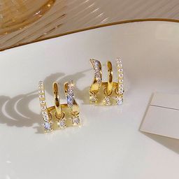 Shining Diva Fashion Gold-Plated Contemporary Studs Earrings-91