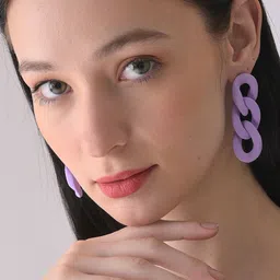 SOHI Gold Plated Contemporary Studs Earrings-2