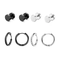 KARISHMA KREATIONS Men Set Of 4 Circular Hoop Earrings-14