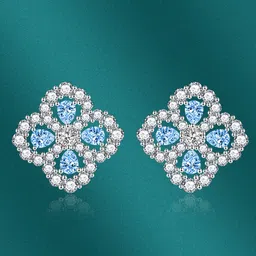 Designs & You Silver-Plated Contemporary Cubic Zirconia Studs Earrings-42