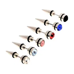 KARISHMA KREATIONS Set Of 6 Stainless Steel Mismatch Studs-30