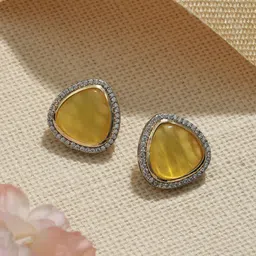 Saraf RS Jewellery Rhodium-Plated Contemporary Studs Earrings-18