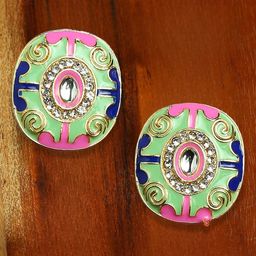 OOMPH Square Studs Earrings-9
