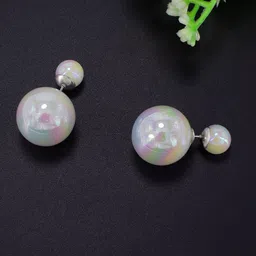 PRIVIU Beaded Double Sided Spherical Studs Earrings-16