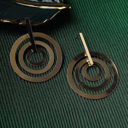 SOHI Gold-Plated Drop Earrings-34
