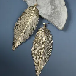 SOHI Gold-Plated Contemporary Drop Earrings-49