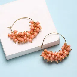 Sangria Gold Plated Hoop Earrings-image-21