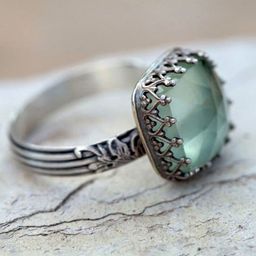 Yellow Chimes Silver Plated Stone-Studded Ring-image-55