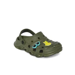 Pantaloons Junior Boys Olive Green Woven Design Clogs-picture-48