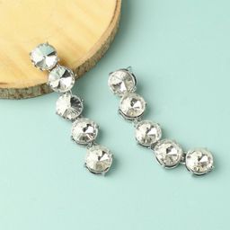 SOHI Silver-Plated Classic Drop Earrings-11