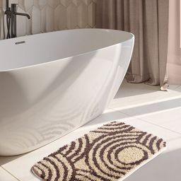OBSESSIONS Beige 1400 GSM Anti-Skid Bath Rugs-53