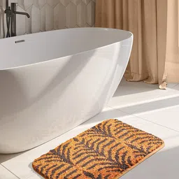 OBSESSIONS Mustard Yellow 1400 GSM Anti-Skid Bath Rugs-51