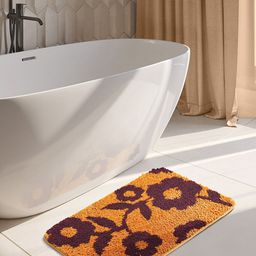 OBSESSIONS Mustard Yellow 1400 GSM Anti-Skid Bath Rugs-image-79