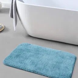 OBSESSIONS Blue 2300 GSM Anti-Skid Bath Rug-91