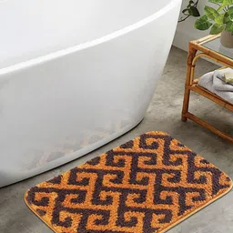 OBSESSIONS Mustard & Brown Anti-Skid Bath Rugs-image-50