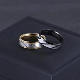 VIEN Set Of 2 Gold-Plated Finger Rings-image-45