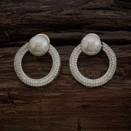 Kushal's Fashion Jewellery Rhodium-Plated Classic Studs Earrings-image-60