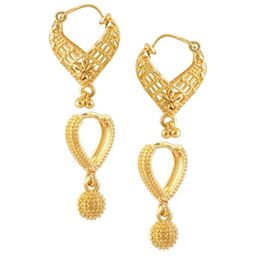 Vighnaharta Gold-Toned Floral Chandbalis Earrings-image-65
