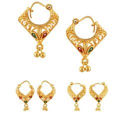 Vighnaharta Gold-Toned Floral Chandbalis Earrings-15