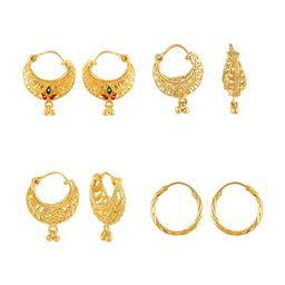 Vighnaharta Gold-Toned Floral Chandbalis Earrings-58