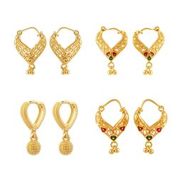 Vighnaharta Gold-Toned Floral Chandbalis Earrings-image-93
