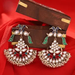 Priyaasi Gold-Plated Contemporary Chandbalis-93