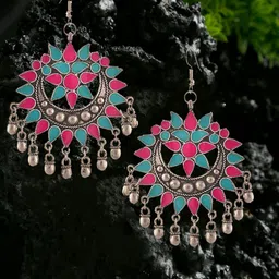 YouBella Silver-Plated Contemporary Chandbalis-image-54