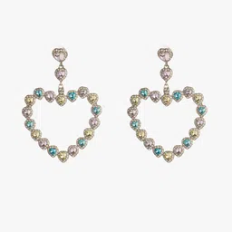 Kazo Gold-Plated Heart Shaped Drop Earrings-14