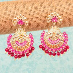 Crunchy Fashion Dome Shaped Copper-Plated Chandbalis Earrings-image-4