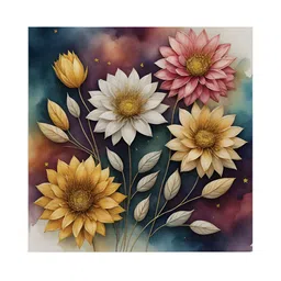 RANDOM Green & White Canvas Painting Wall Art-picture-34