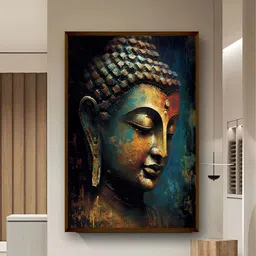 Artsense Brown Canvas Abstract Wall Painting-image-9