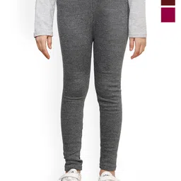 BAESD Girls Pack Of 3 Woollen Ankle Leggings-picture-45