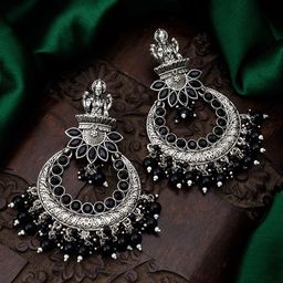 aadita Silver Chandbalis Style Drop Earrings-24