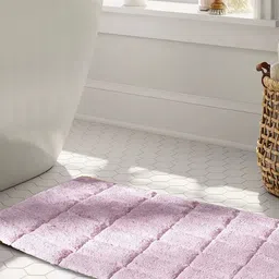 MASPAR Purple Textured 1634 GSM Cotton Small Bath Rugs-picture-21