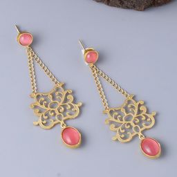 CELEBRAVO Floral Drop Earrings-image-47