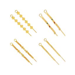 Vighnaharta Set Of 4 Gold-Plated Ear Cuff Ear Chain-image-112