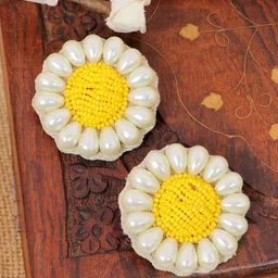Crunchy Fashion Beaded Floral Drop Earrings-picture-36