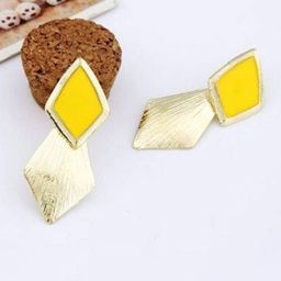 Crunchy Fashion Gold-Plated Geometric Drop Earrings-22